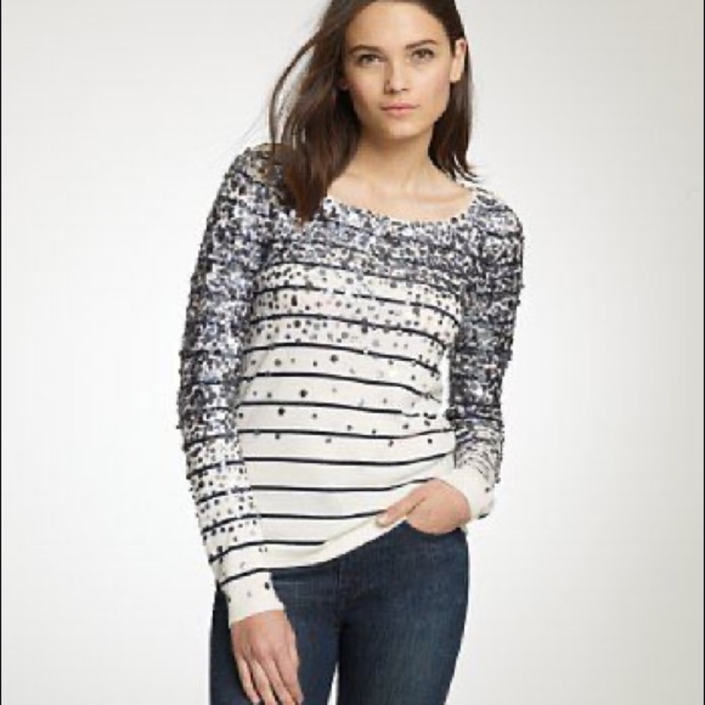 J. Crew Merino Confetti Stripe Sweater